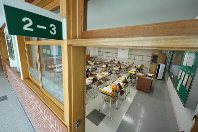 The Danwon High School 416 Memorial Classroom in Ansan Gyeonggi Province on April 15 a day before the 12th anniversary of the Sewol ferry disaster The space recreates a classroom where Danwon High School students once studied AJP Han Jun-gu