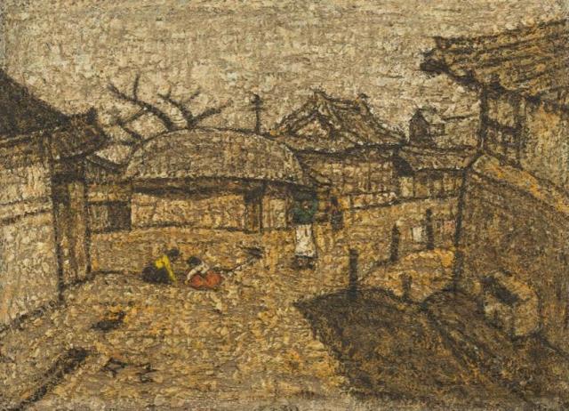 박수근 〈춘일春日〉 1950년대 카드보드에 유화 물감 244×332cm 국립현대미술관 이건희컬렉션 사진박수근연구소