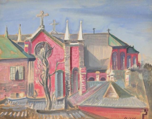 이인성 계산동 성당 1930년대 종이에 수채 물감 345×44cm 사진국립현대미술관 