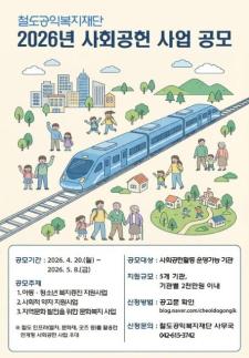 코레일, 1억 규모 사회공헌 사업 공모