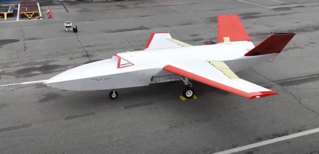 A prototype of Korea’s new loyal wingman drone Photo Screengrab via DAPA-YouTube