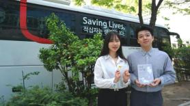 Hanse Yes24 Group blood drive collects donor cards to aid children with cancer