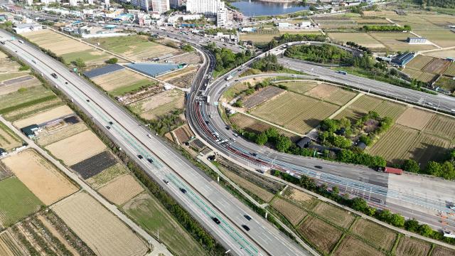 경산나들목 차로 증설구간 개통 사진경산시