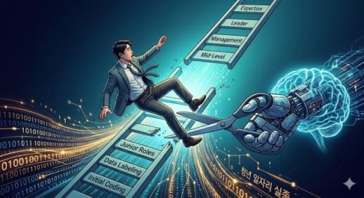 [AJP 데스크 칼럼] AI 시대의 역설: 가르친 손이 먼저 잘린다