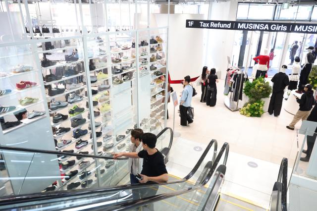 Visitors enjoy shopping at Musinsa Mega Store in Seongsu-dong Seoul April 24 2026 AJP Han Jun-gu