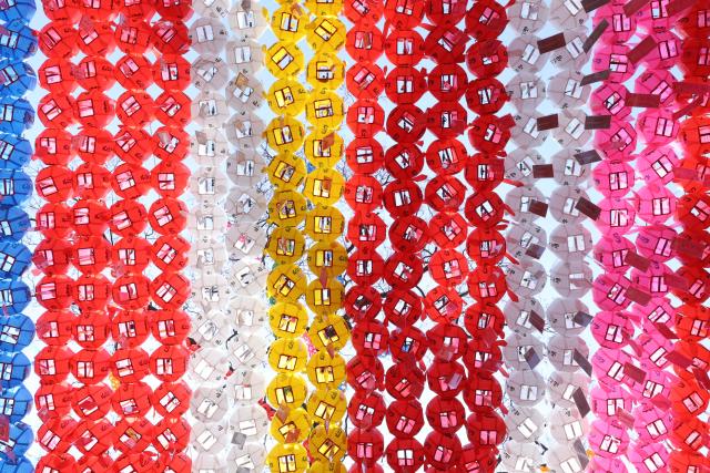 Colorful lanterns fill the sky at Jogyesa Temple in Jongno-gu Seoul April 22 2026 AJP Han Jun-gu