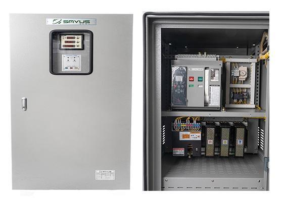 Exterior and interior of the SAVUS power-saving device
