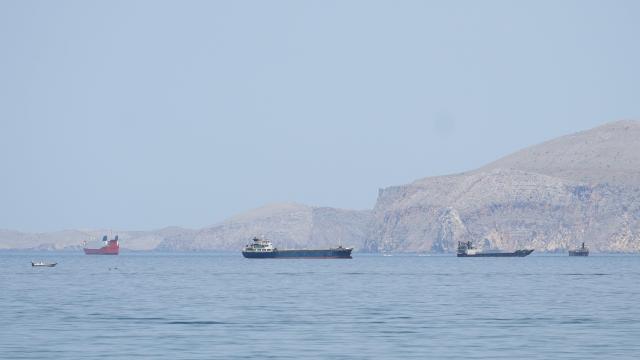 Ships and boats in the Strait of Hormuz REUTERS-Yonhap