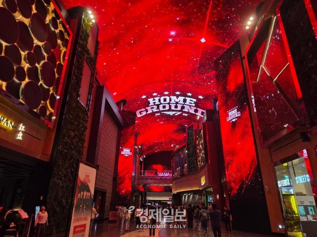 인스파이어 리조트 오로라에 T1 홈그라운드 영상이 올라오고 있다 사진류청빛 기자