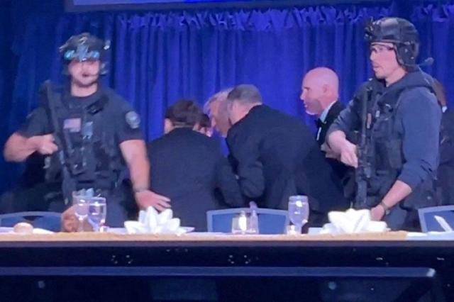 Trump evacuated after gunfire at White House correspondents dinner