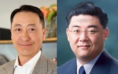 송호섭 다이닝브랜즈그룹 대표이사 및 박지만 제너시스BBQ그룹 대표이사  출처  각 기업