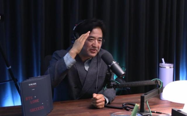 Author Captain Kang Sang-bo speaks during a podcast session Courtesy of Kang Sang-bo