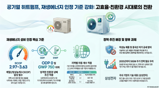 히트펌프 재생에너지 인정 문턱 높인다…고효율 제품만 허용