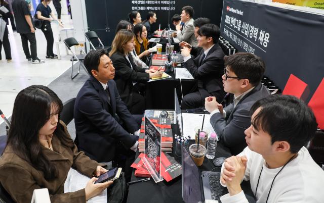 The 2026 Korea Win-Win Job Fair is underway at aT Center in Seouls Seocho District on April 28 2026 AJP Yoo Na-hyun


