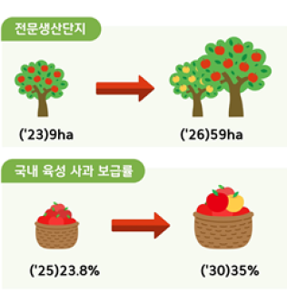 농진청, 사과 신품종 생산단지 59ha 조성…2030년 보급률 35% 