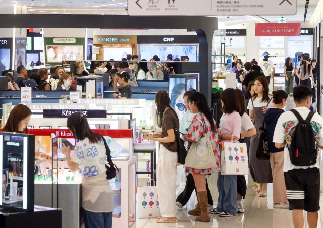 Exterior of Shinsegae Duty Free’s Myeongdong store.
