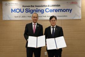 Ký kết MOU giữa Hiệp hội Luật sư Hàn Quốc và LAWASIA cho Hội nghị Seoul 2026
