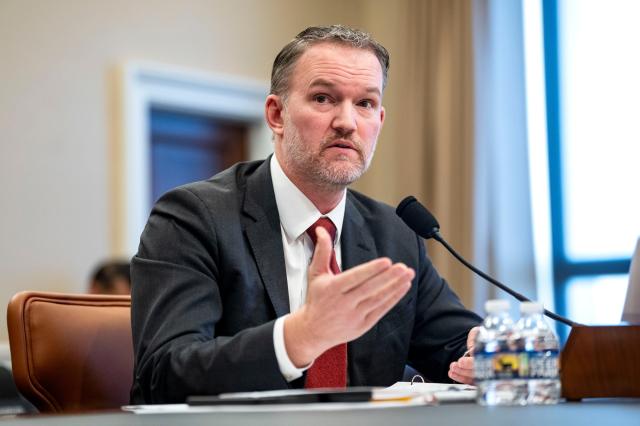 United States Trade Representative Jamieson Greer speaks during a House Appropriations Subcommittee on Commerce Justice Science and Related Agencies hearing on The Office of the United States Trade Representatives budget in the Rayburn House Office Building near the US Capitol in Washington DC on Thursday April 16 2026 UPI-Yonhap 