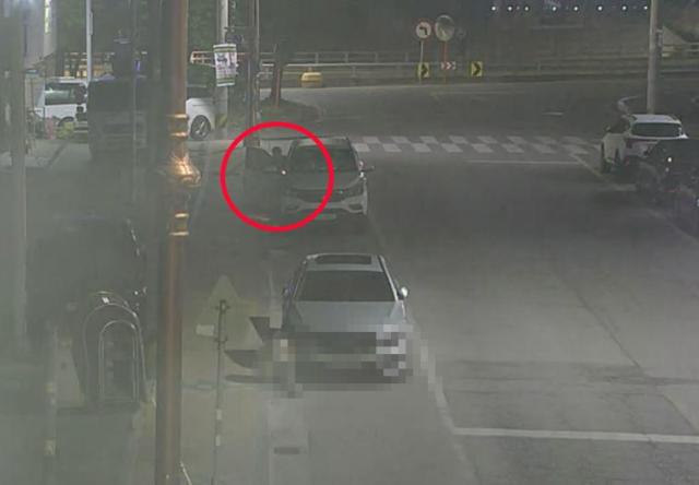 CCTV통합관제센터 관제요원에 포착된 차량털이범사진예산군