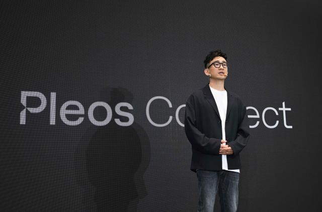 이종원 현대차·기아 피처CCS사업부 전무가 플레오스 커넥트에 대해 소개하고 있다사진현대차