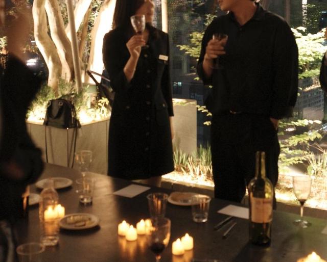 Participants mingle over wine at The Grace Club’s premium Black Party in Yeongdeungpo Seoul on April 18 2026 Courtesy of The Grace Club