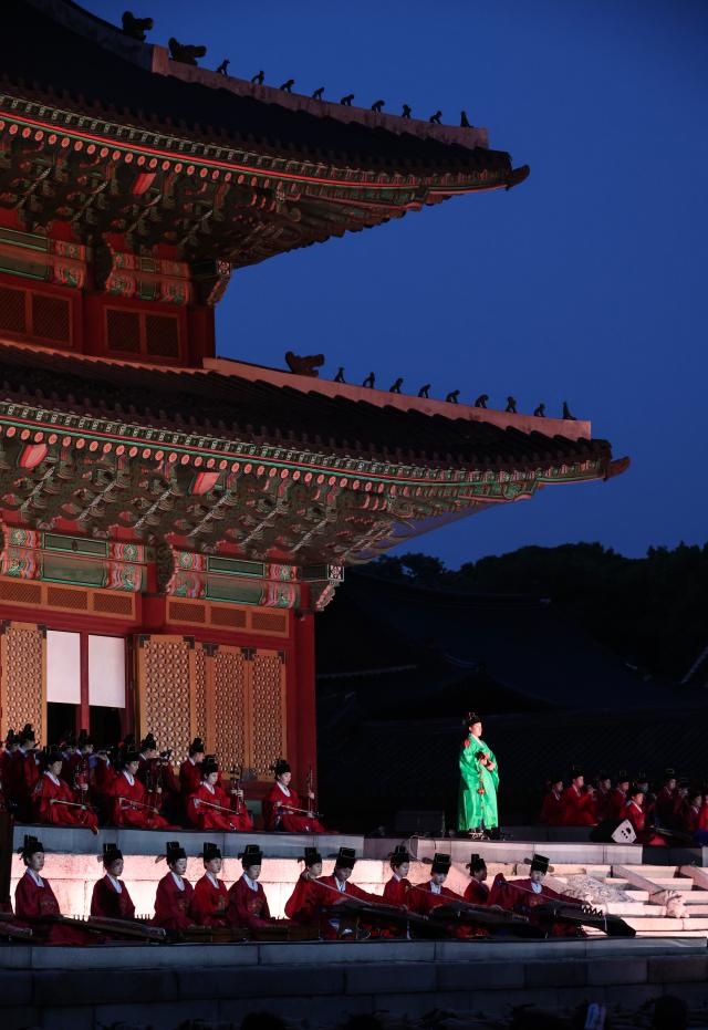 At Changdeokgung Palace Injeongjeon Hall in Seoul the 2026 Royal Palace Concert is underway on May 1 2026 AJP Yoo Na-hyun 20260501

