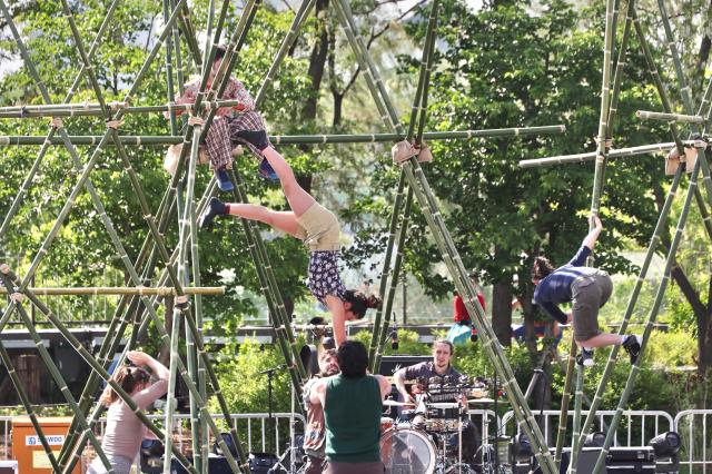 A circus troupe performs at the Seoul Circus Festival held at Nodeul Island in Yongsan-gu Seoul May 4 2026 AJP Han Jun-gu