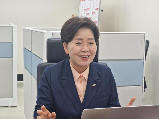 6·3 지방선거를 31일 앞둔 3일 서울 여의도 국회 본청 국민의힘 최고위원실에서 양향주 후보가 아주경제 기자와 인터뷰하고 있다 후보 당선 이후 첫 언론 인터뷰였다 국민의힘 제공 
