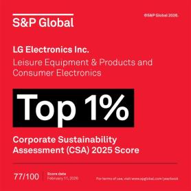 LG Electronics Again Ranks in S&P Global’s Top 1% for ESG, Third Straight Year