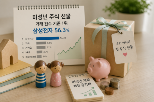지난달 미성년 주식 선물 1위 삼성전자…계좌 개설도 증가세