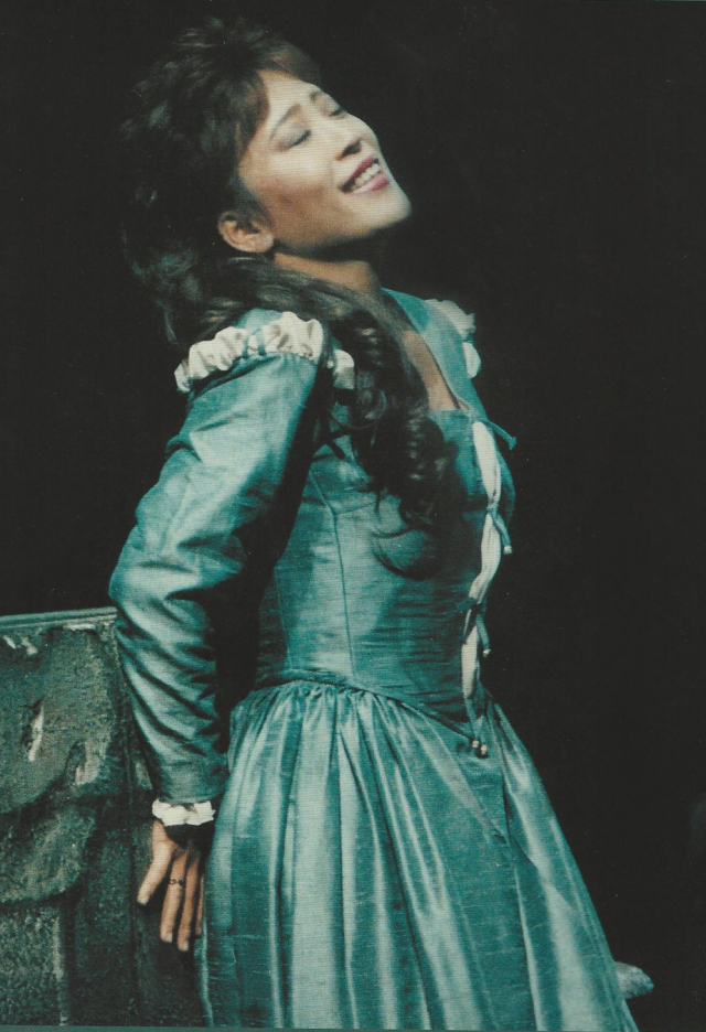 This photo provided by SM Classics show world class Soprano Sumi Jo during her European opera debut performance in Rigoletto at Teatro Verdi in Italy in November 1986