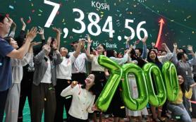 KOSPI Tops 7,000, Extends Record Run Over Past Year