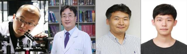 좌측부터 KAIST 박용근 교수 서울아산병원 홍승모 교수 고려대 전석우 교수 이주헌 석박통합과정생사진KAIST
