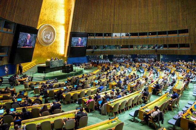 Participants attend a meeting on nuclear non-proliferation treaty at UN headquarters in New York on April 27 2026 Reuters-Yonhap