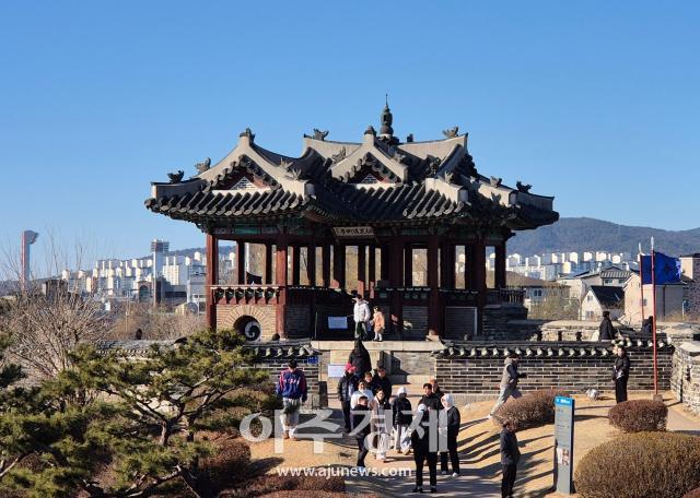 수원화성 방화수류정 전경사진김문기 기자