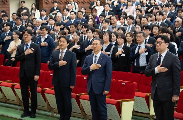 7일 정성호 법무부장관이 참석한 가운데 과천정부청사에서 신규 검사 임용식이 열렸다