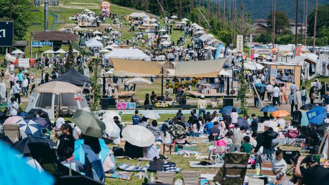 Visitors at the Forest Bread Market