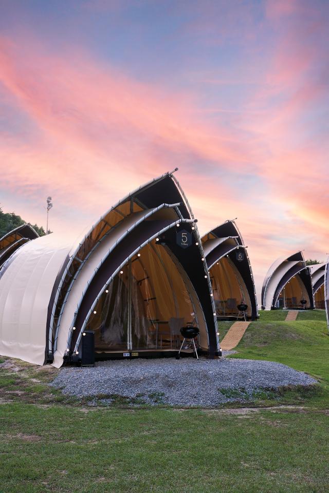 View of the Glamping Zone at Elysian Gangchon Camping Park