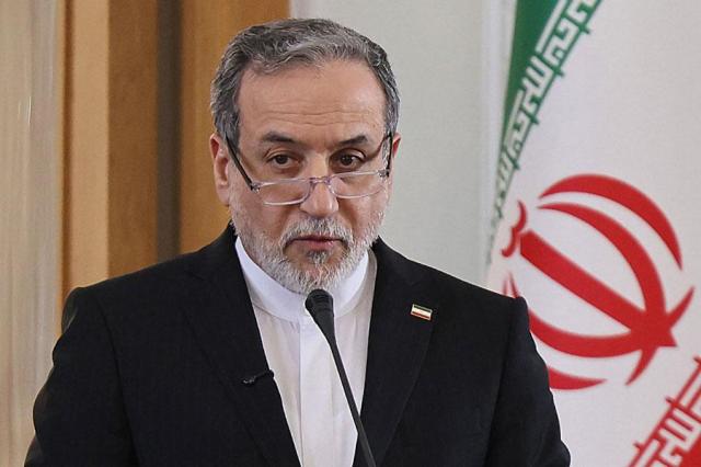 Iranian Foreign Minister Abbas Araghchi attends a press conference in Tehran on Jan 18 2026 AFP-Yonhap