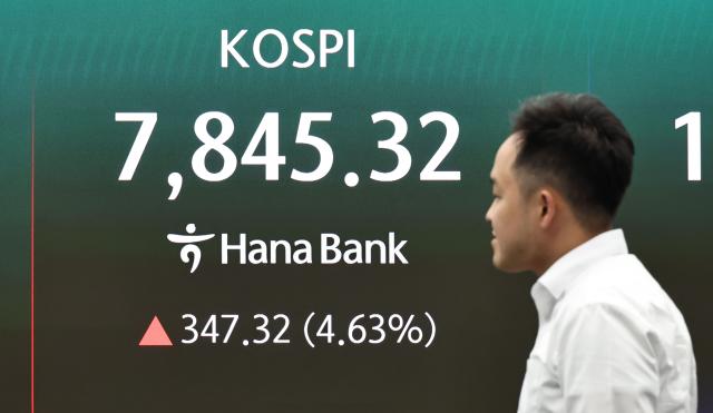 11일 서울 중구 하나은행 딜링룸 현황판에 코스피 등이 표시되고 있다 이날 코스피는 전 거래일 대비 27731포인트370 오른 777531에 코스닥은 516포인트043 오른 121288에 개장했다 사진연합뉴스