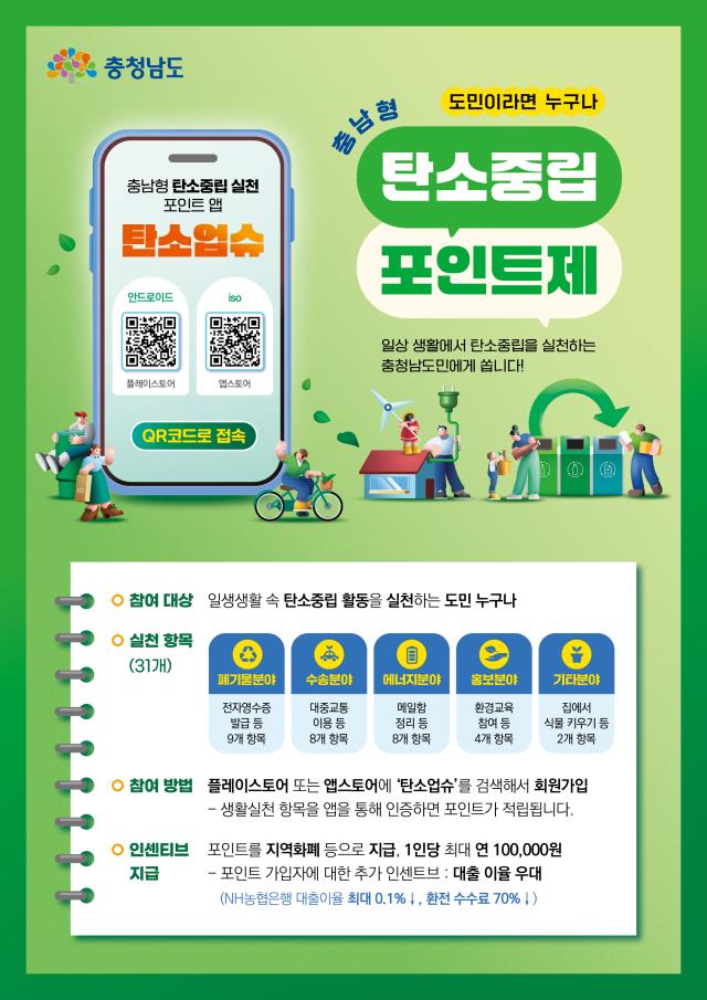 탄소중립 포인트제 포스터사진충남도