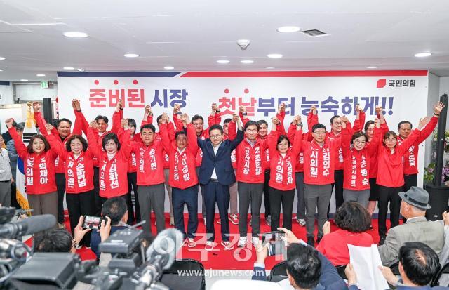 조현일 경산시장 후보 개소식 사진이철우 캠프
