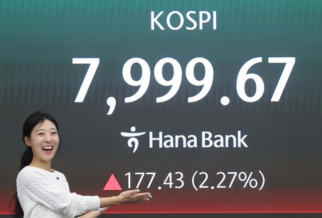 韩国股市剧烈震荡 KOSPI逼近8000点后跳水