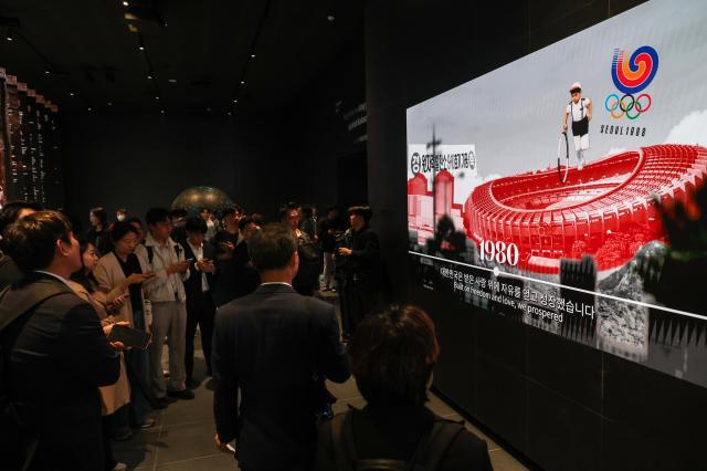 A press tour is underway at the Garden of Gratitude a memorial space created to honor allied nations that participated in the 1950-53 Korean War at Gwanghwamun Square in Seoul on May 11 one day before its official opening ceremony AJP Yoo Na-hyun
