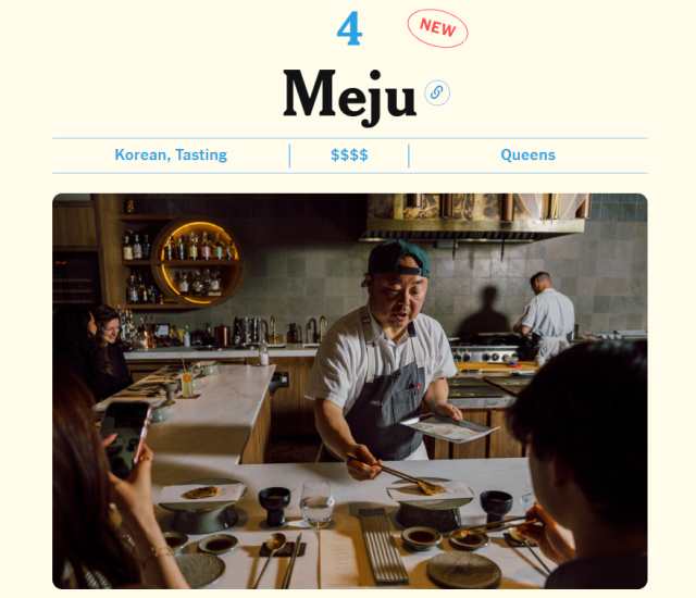 Seven Korean eateries join the NYT list of New Yorks 100 best restaurants for 2026
