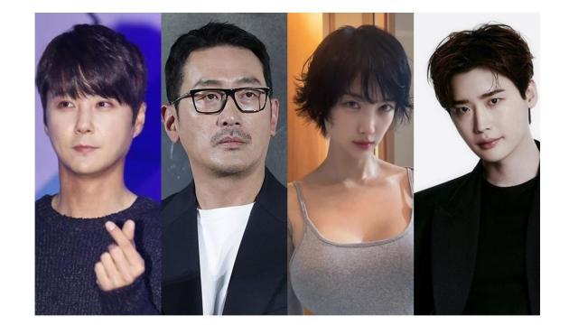 왼쪽부터 신화 신혜성 배우 하정우 이해인 이종석 사진유대길 기자 연합뉴스 소셜미디어 에이스팩토리