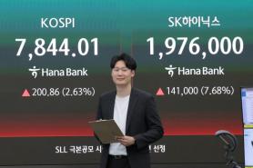 KOSPI Rebounds Dramatically, Closing at Record High of 7,844