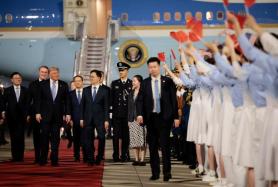 ASIA INSIGHT: President Trump lands at Beijing Capital Airport for U.S.-China Summit