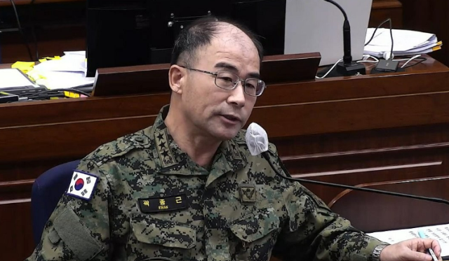 곽종근 전 육군 특수전사령관이 지난해 11월 3일 서울 서초구 서울중앙지법에서 열린 윤석열 전 대통령의 내란 재판에 증인으로 출석하고 있다 사진서울중앙지법