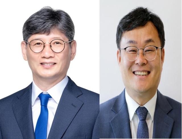 장수군수 선거에 나선 민주당 최훈식 후보왼쪽과 조국혁신당 장영수 후보사진각 후보 선거사무소